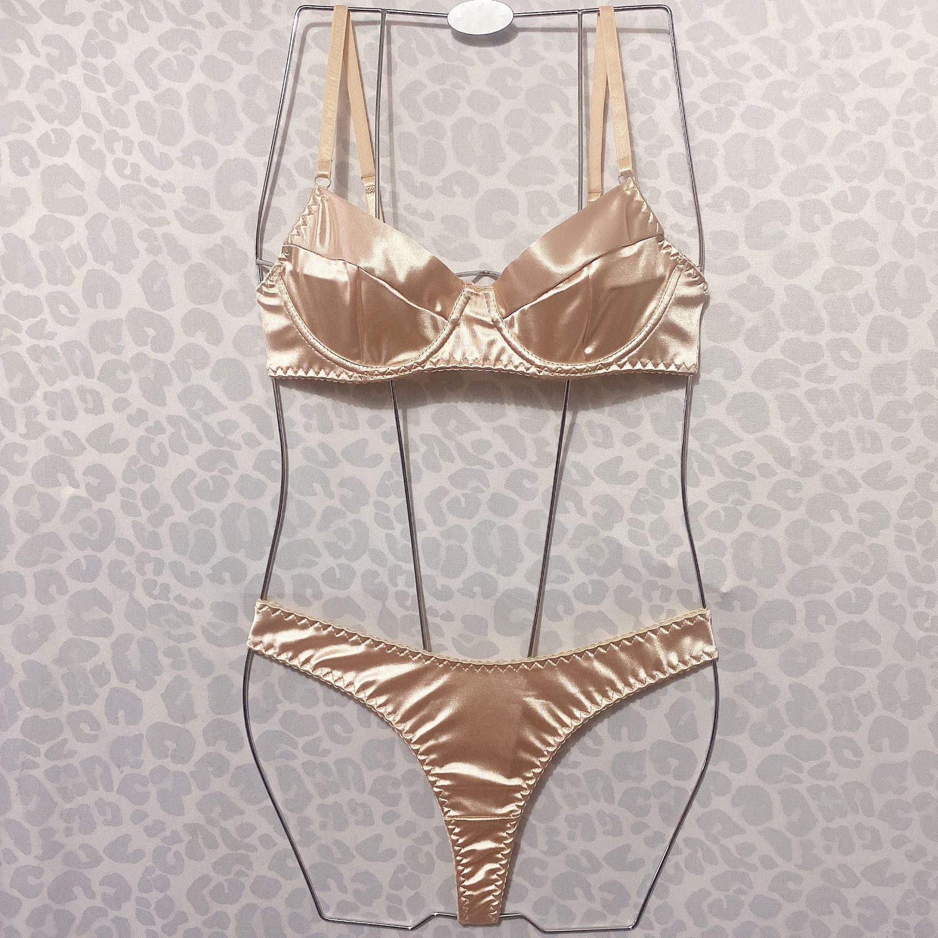 New French Satin Exquisite Bra Set