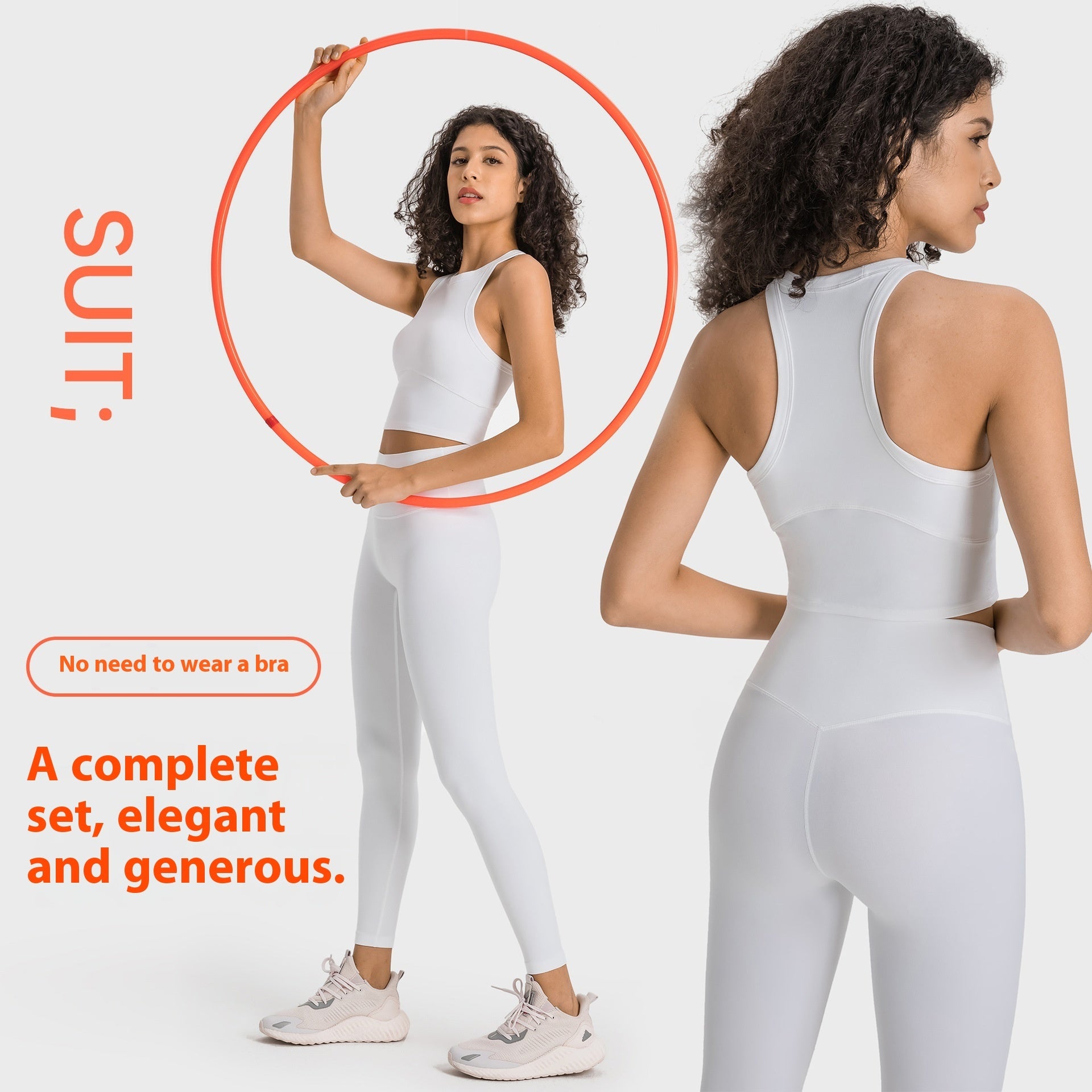 Elastic Yoga Clothes Suit Ankle-length Pants Vest
