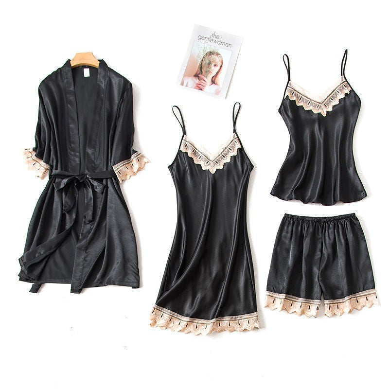European and American new style cuff lace nightgown suspender skirt sexy suit