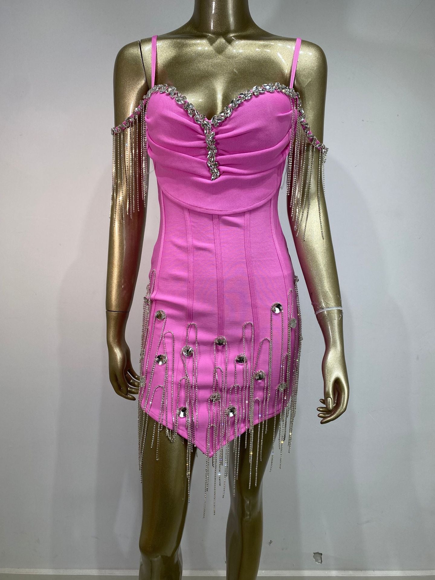 Suspender Bandage Tight Banquet Party Hip Skirt