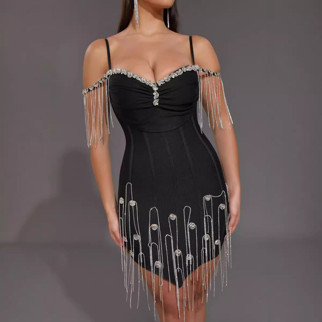 Suspender Bandage Tight Banquet Party Hip Skirt
