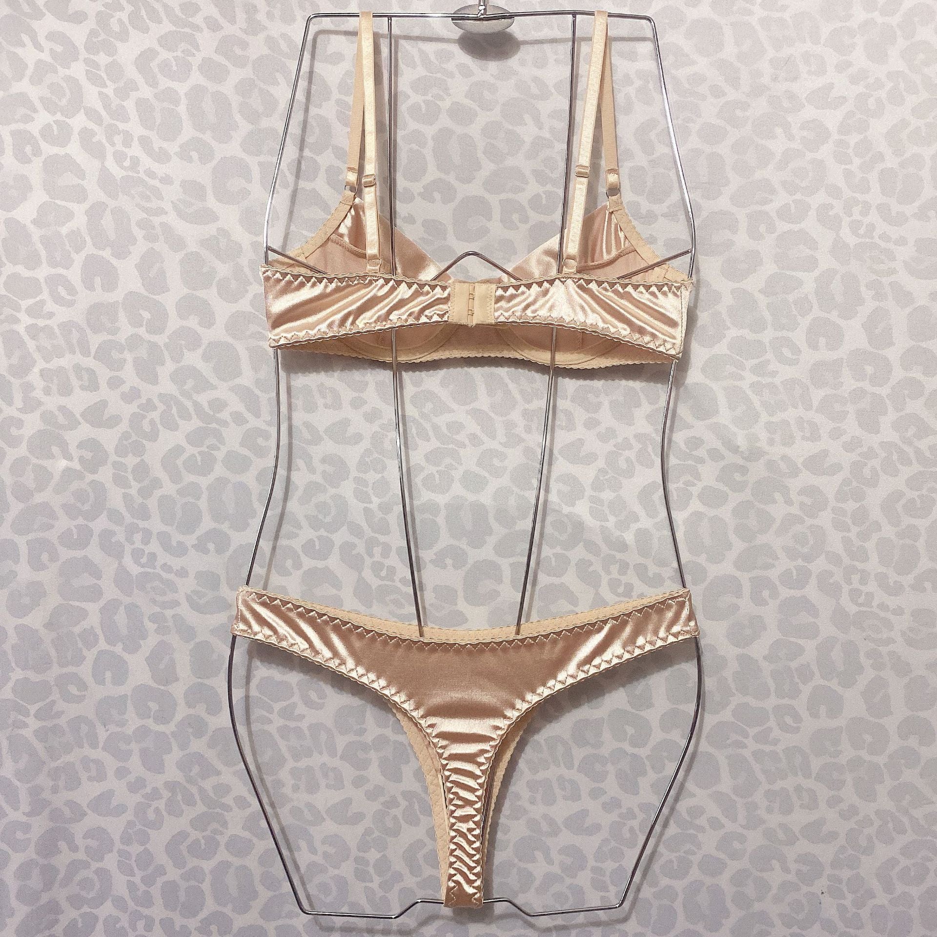 New French Satin Exquisite Bra Set